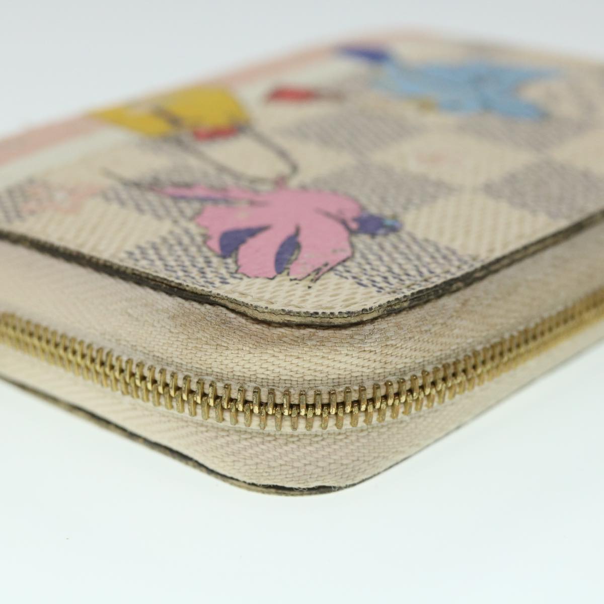 LOUIS VUITTON Damier Azur Zippy Coin Purse N60138 LV bs8328