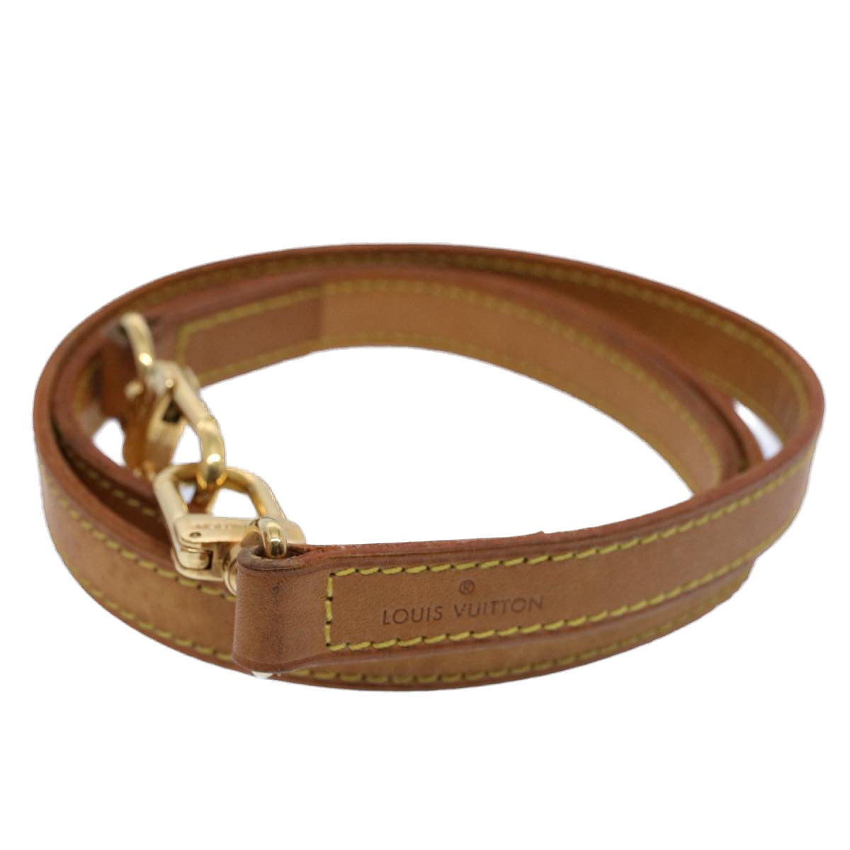 LOUIS VUITTON Shoulder Strap Leather 35.4"" Beige LV bs8331