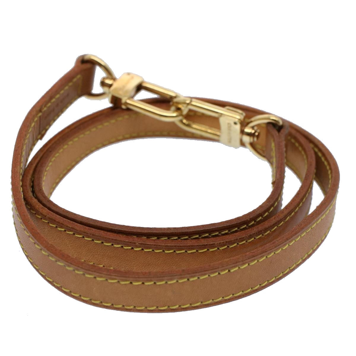 LOUIS VUITTON Shoulder Strap Leather 35.4"" Beige LV bs8331
