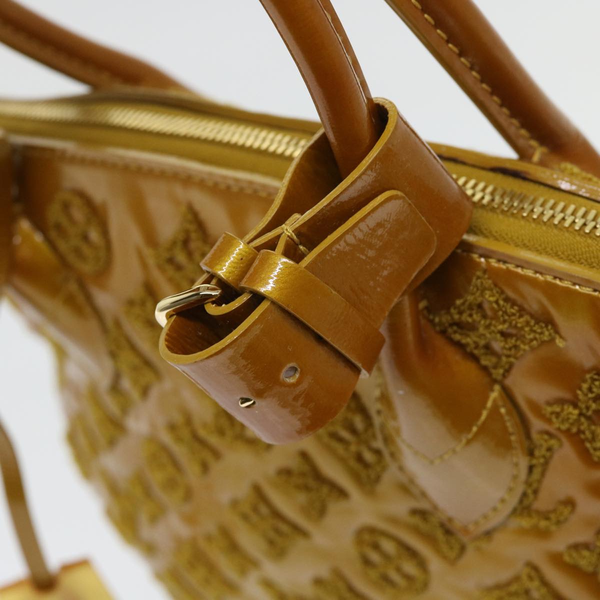 LOUIS VUITTON Fascination Lockit Booklet Bag Gold Tone M40602 LV bs8345