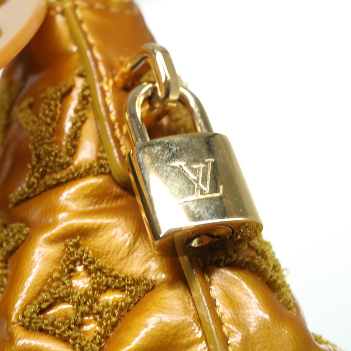 LOUIS VUITTON Fascination Lockit Booklet Bag Gold Tone M40602 LV bs8345
