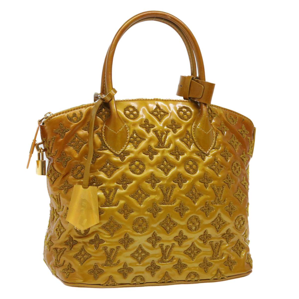 LOUIS VUITTON Fascination Lockit Booklet Bag Gold Tone M40602 LV bs8345