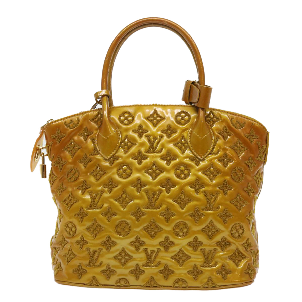 LOUIS VUITTON Fascination Lockit Booklet Bag Gold Tone M40602 LV bs8345