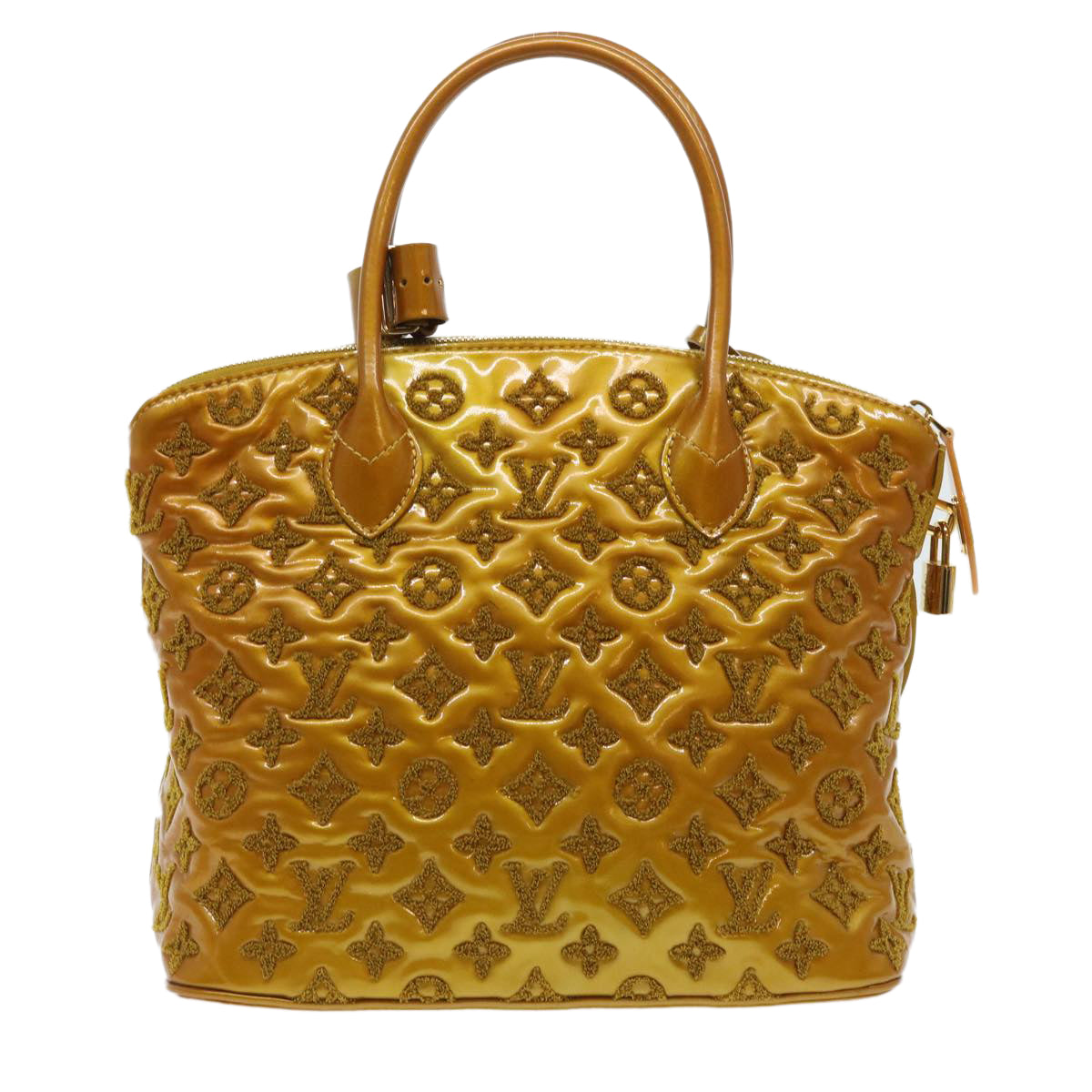 LOUIS VUITTON Fascination Lockit Booklet Bag Gold Tone M40602 LV bs8345