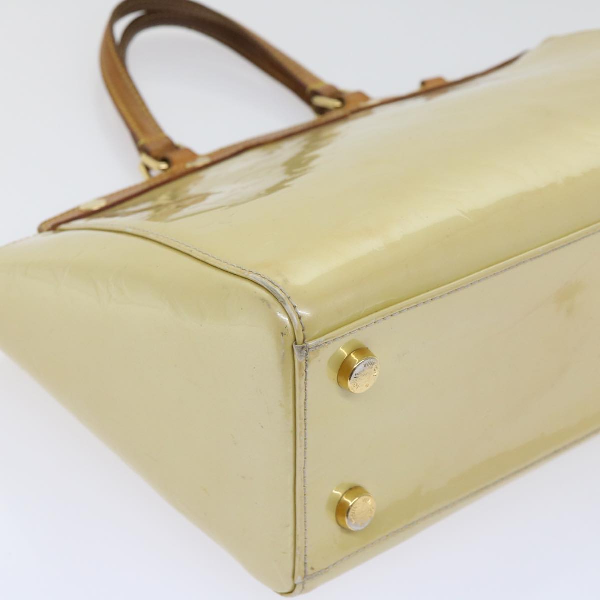 LOUIS VUITTON Monogram Vernis Blair MM Hand Bag 2way Beige M91755 LV bs8346