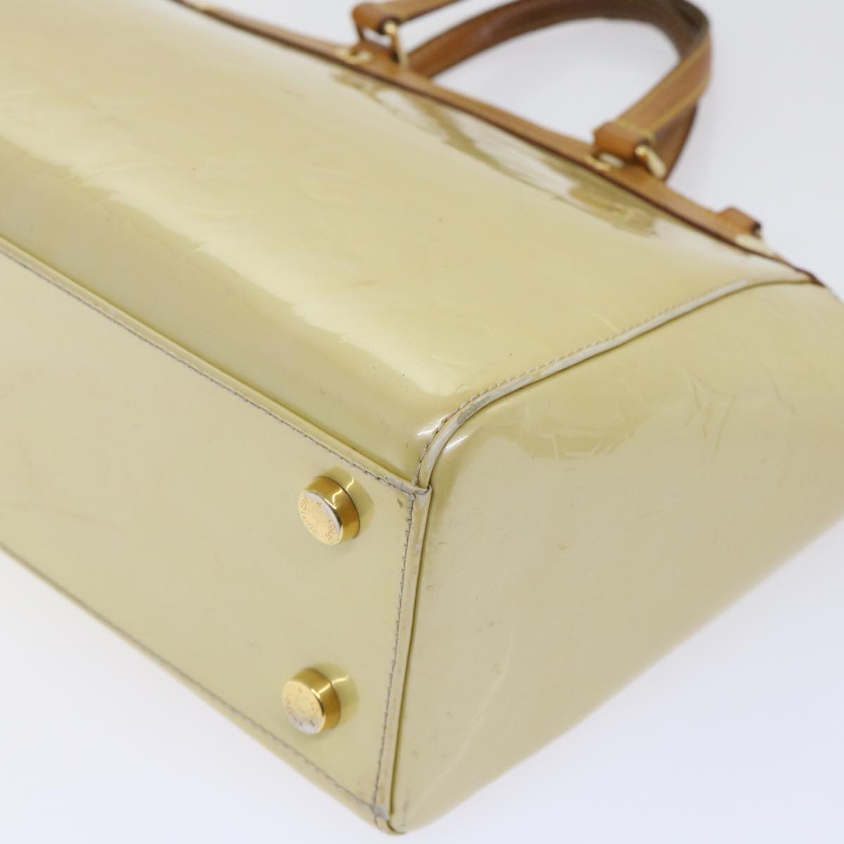 LOUIS VUITTON Monogram Vernis Blair MM Hand Bag 2way Beige M91755 LV bs8346