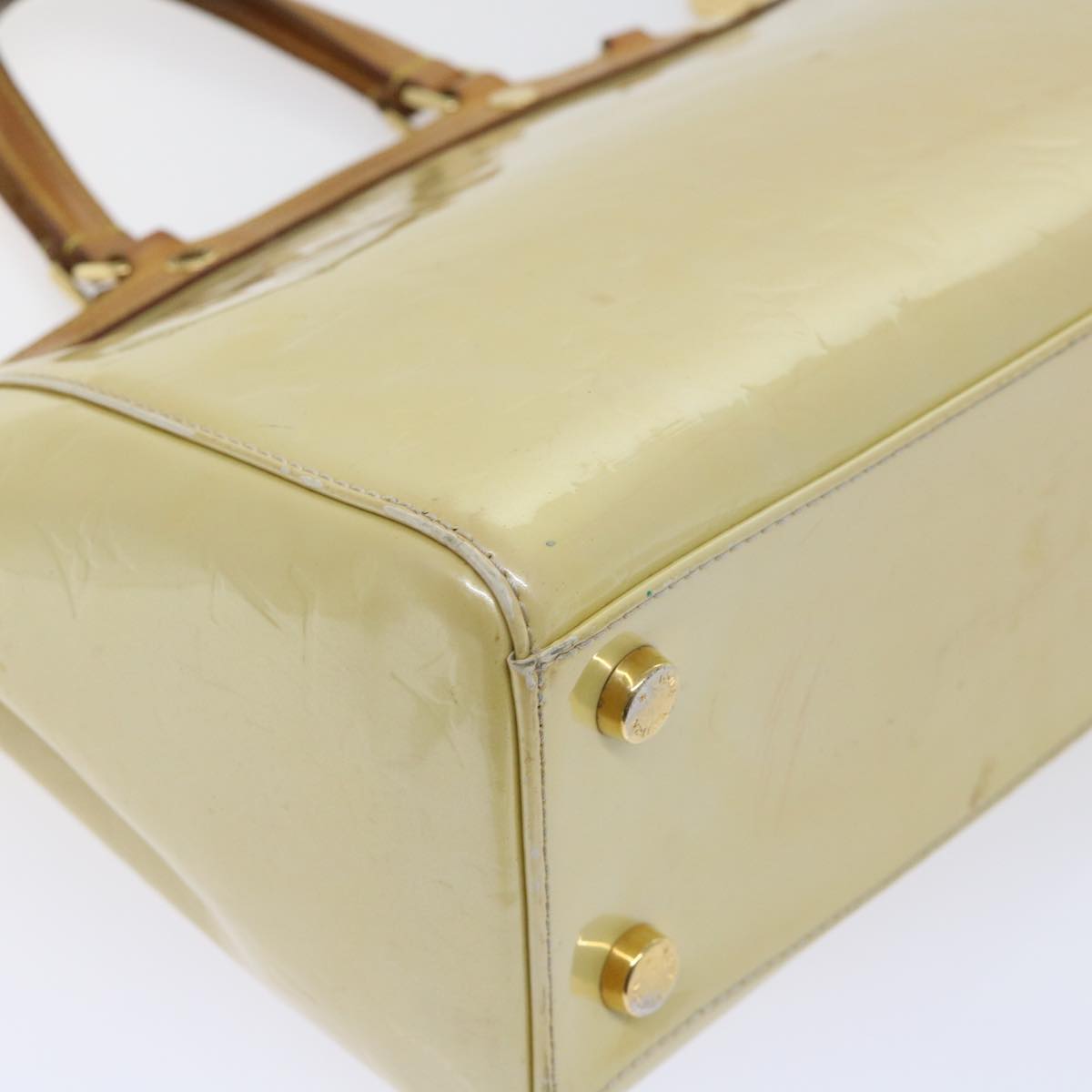 LOUIS VUITTON Monogram Vernis Blair MM Hand Bag 2way Beige M91755 LV bs8346