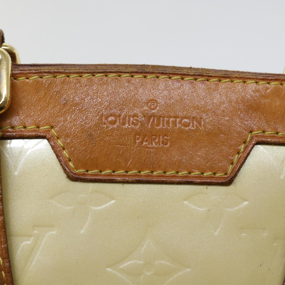 LOUIS VUITTON Monogram Vernis Blair MM Hand Bag 2way Beige M91755 LV bs8346