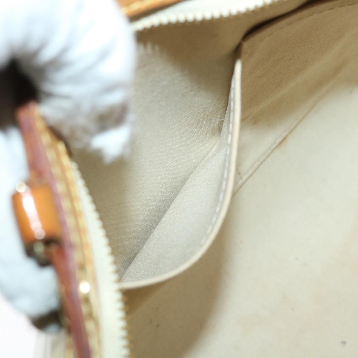 LOUIS VUITTON Monogram Vernis Blair MM Hand Bag 2way Beige M91755 LV bs8346