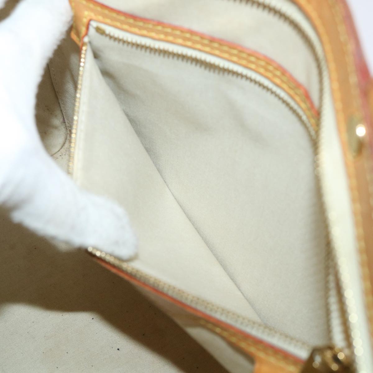 LOUIS VUITTON Monogram Vernis Blair MM Hand Bag 2way Beige M91755 LV bs8346