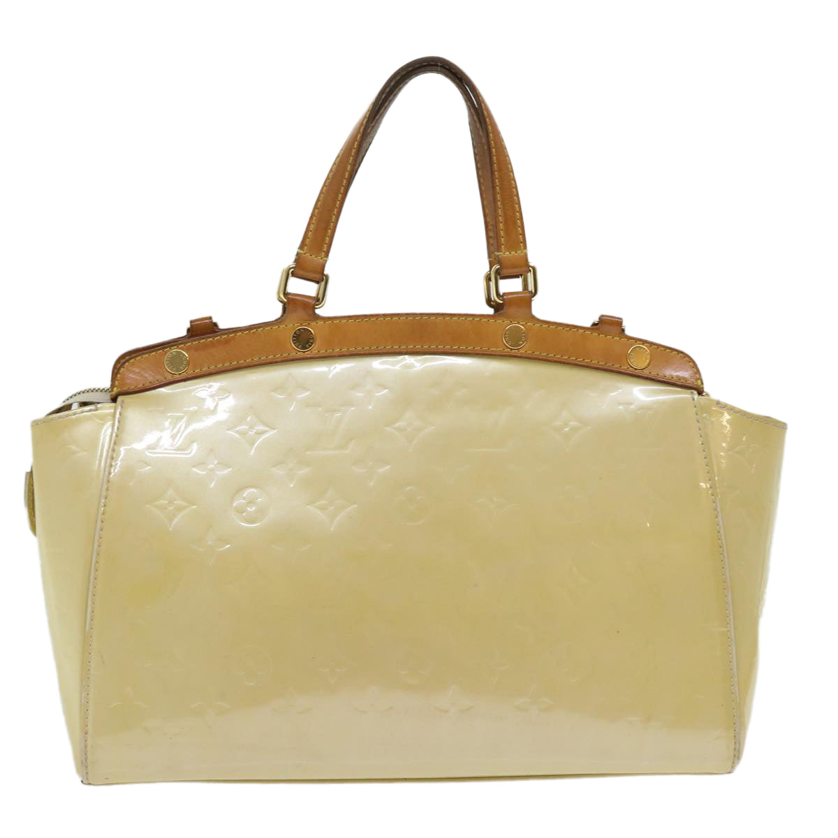 LOUIS VUITTON Monogram Vernis Blair MM Hand Bag 2way Beige M91755 LV bs8346