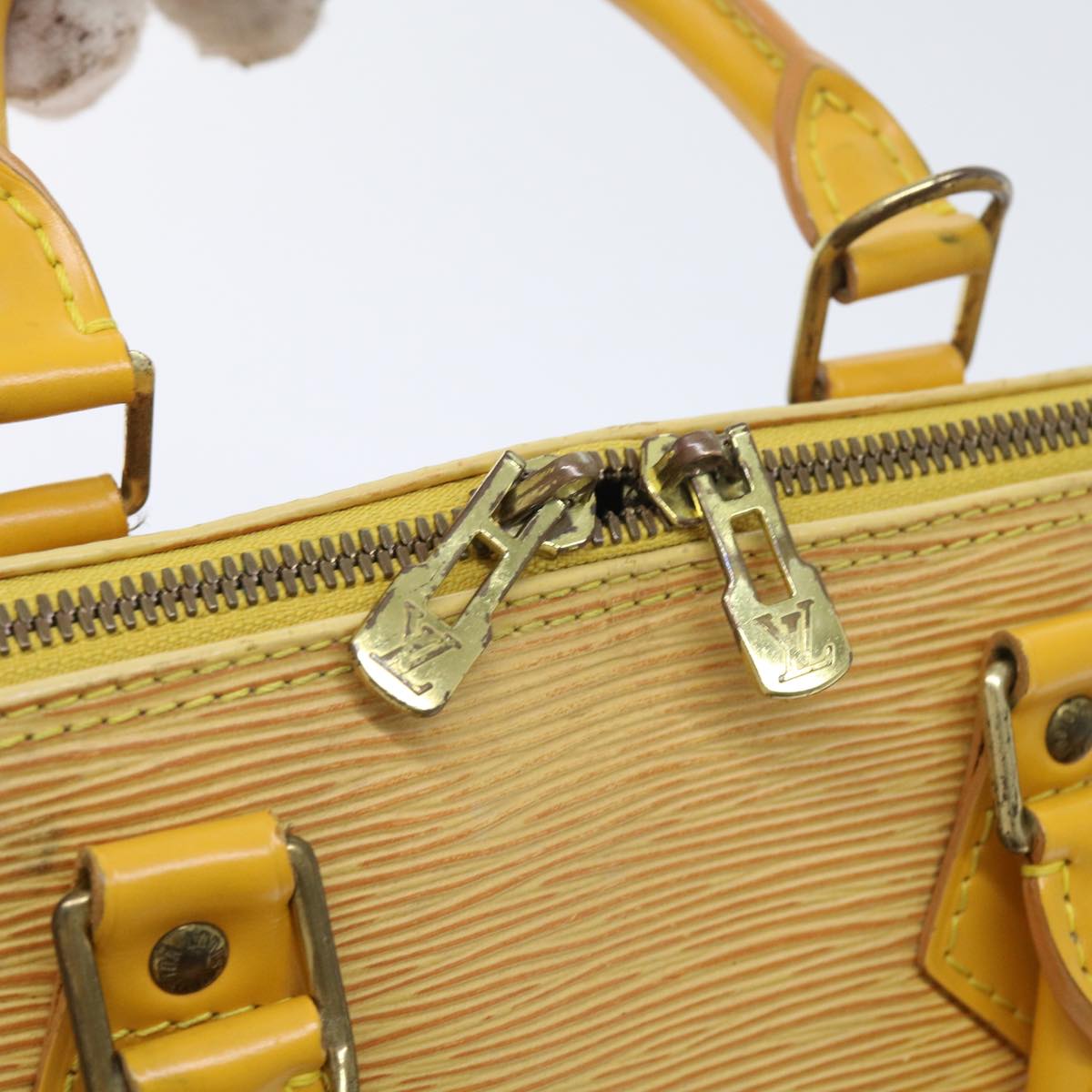 LOUIS VUITTON Epi Alma Hand Bag Tassili Yellow M52149 LV bs8356