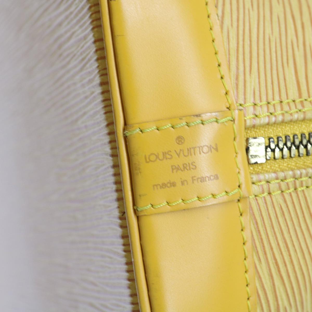 LOUIS VUITTON Epi Alma Hand Bag Tassili Yellow M52149 LV bs8356