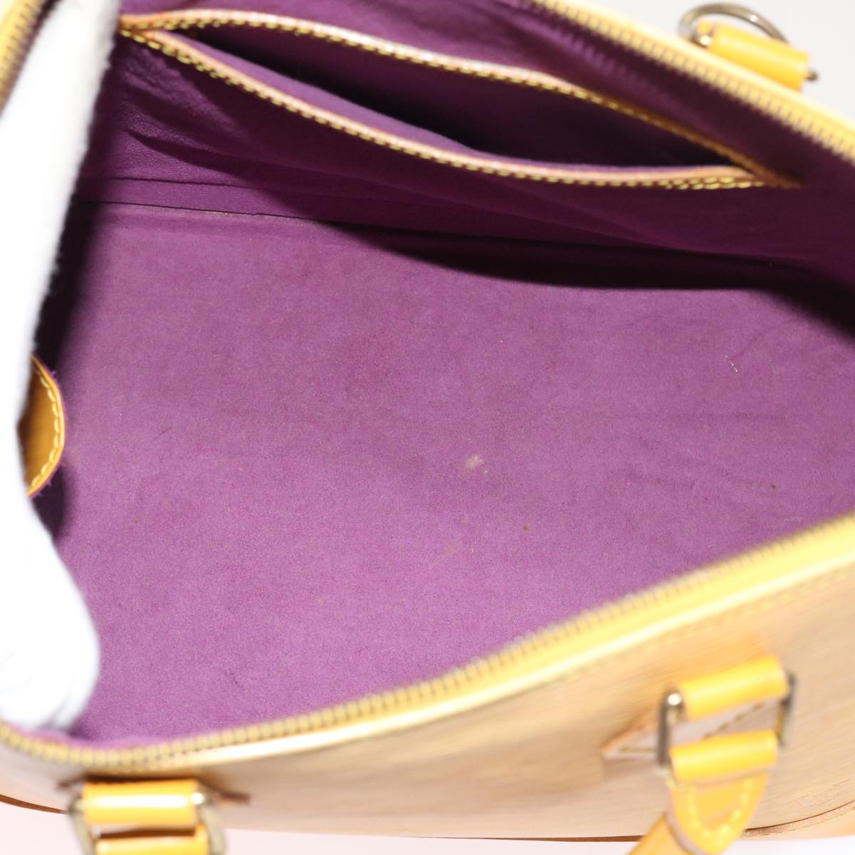 LOUIS VUITTON Epi Alma Hand Bag Tassili Yellow M52149 LV bs8356