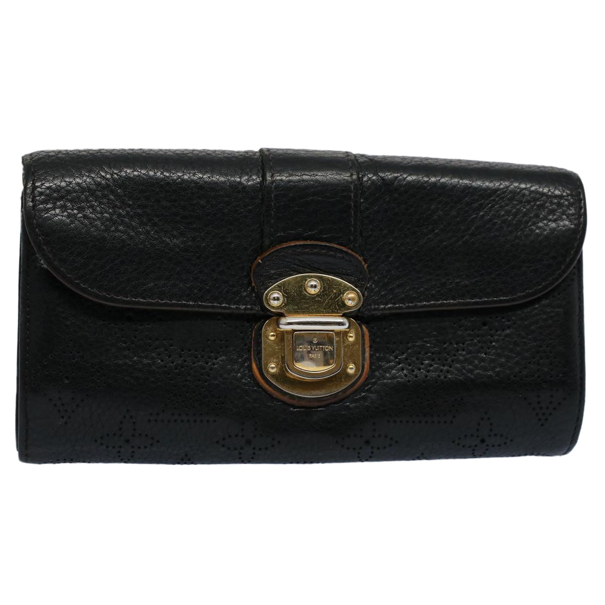LOUIS VUITTON Mahina Portefeuille Amelia Long Wallet Black M95549 LV bs8357