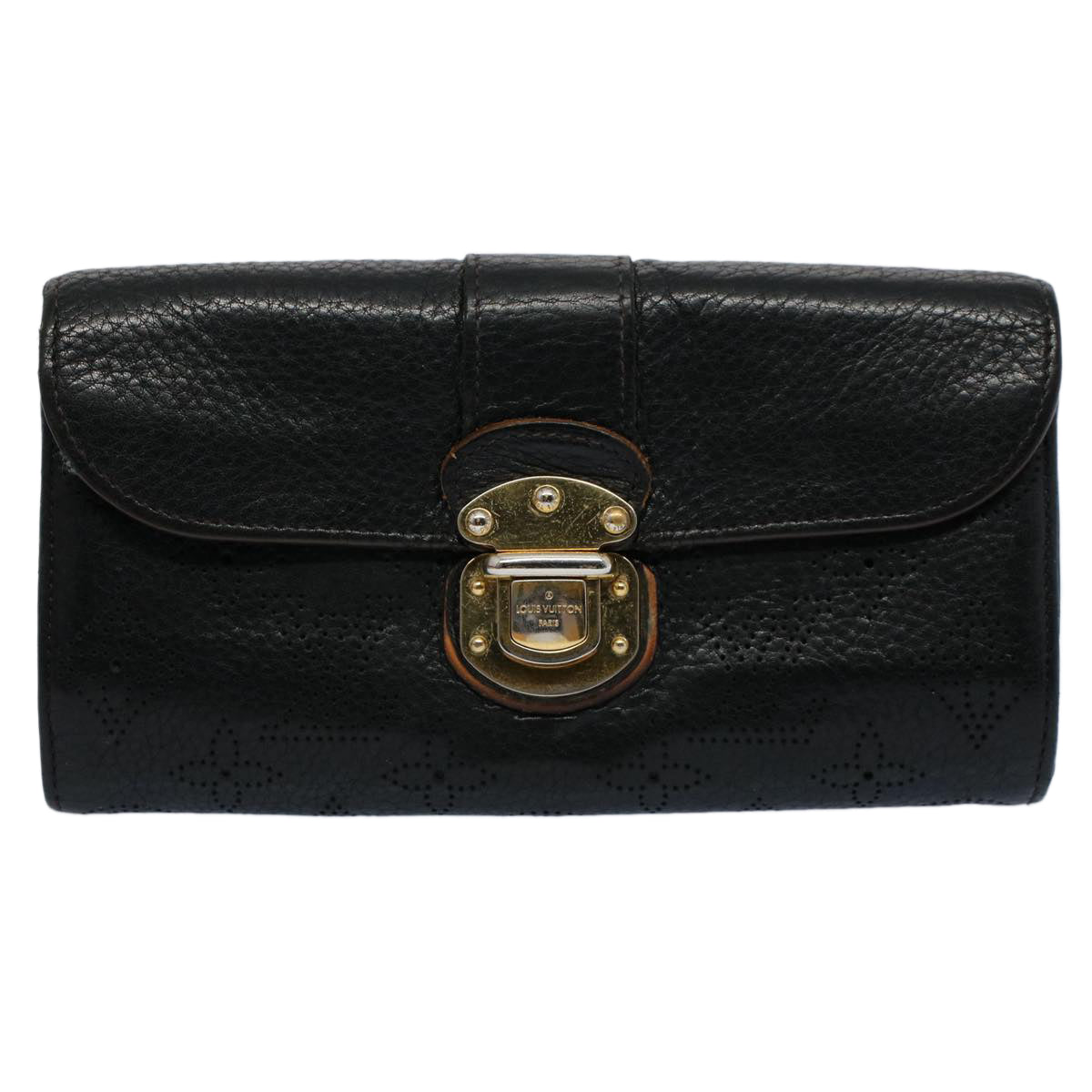 LOUIS VUITTON Mahina Portefeuille Amelia Long Wallet Black M95549 LV bs8357
