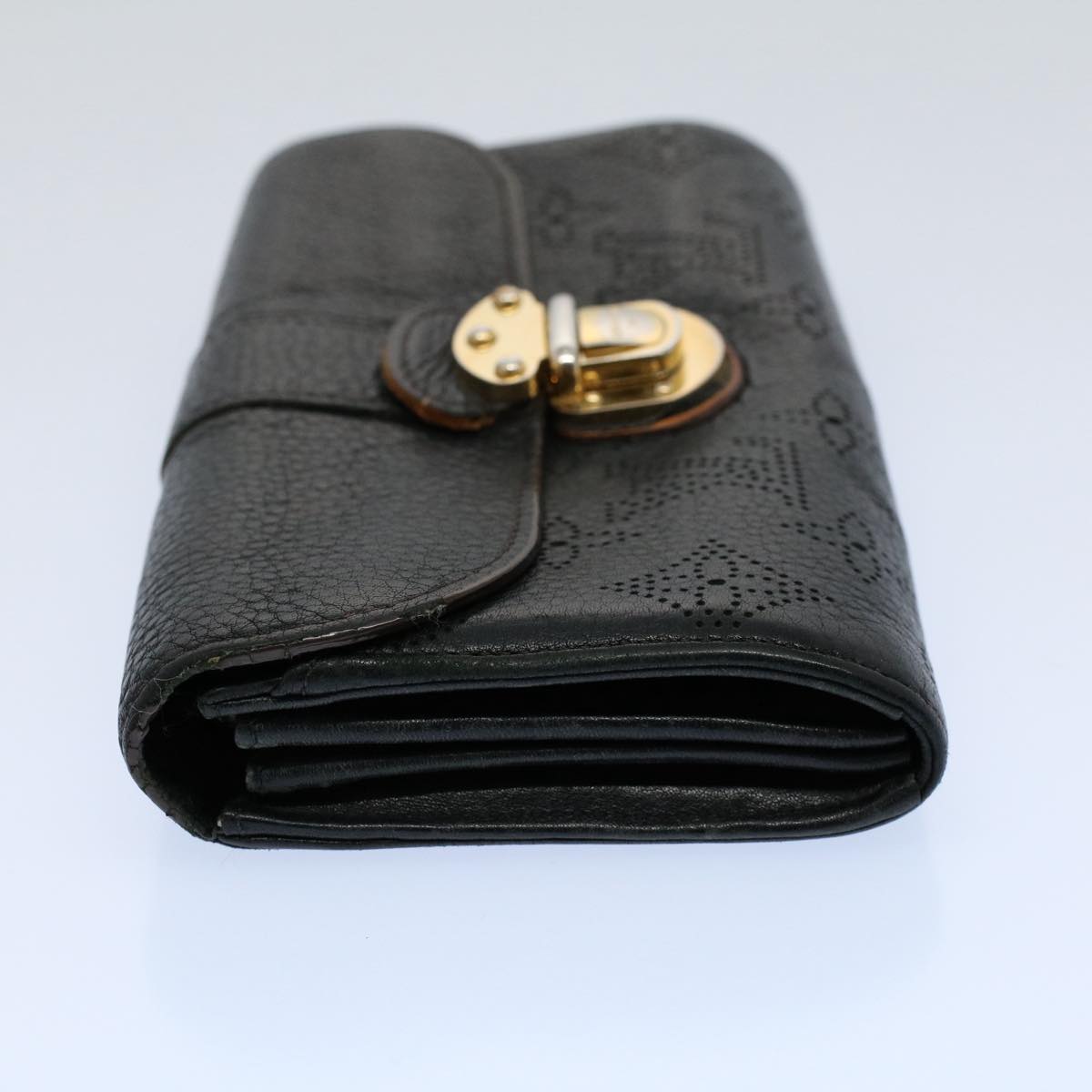 LOUIS VUITTON Mahina Portefeuille Amelia Long Wallet Black M95549 LV bs8357