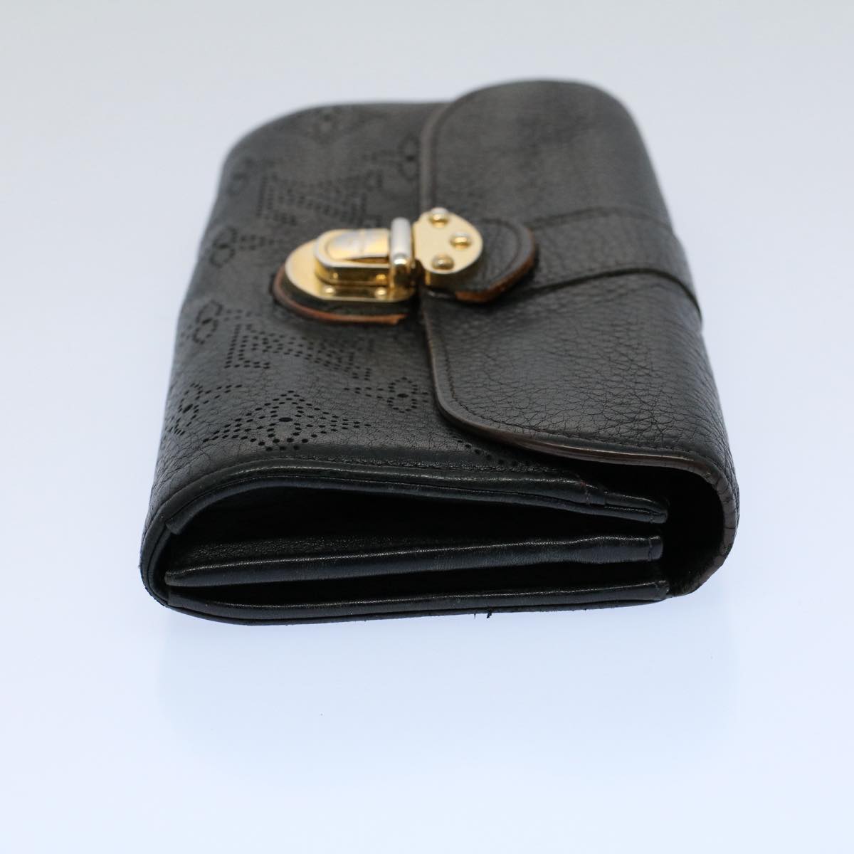 LOUIS VUITTON Mahina Portefeuille Amelia Long Wallet Black M95549 LV bs8357