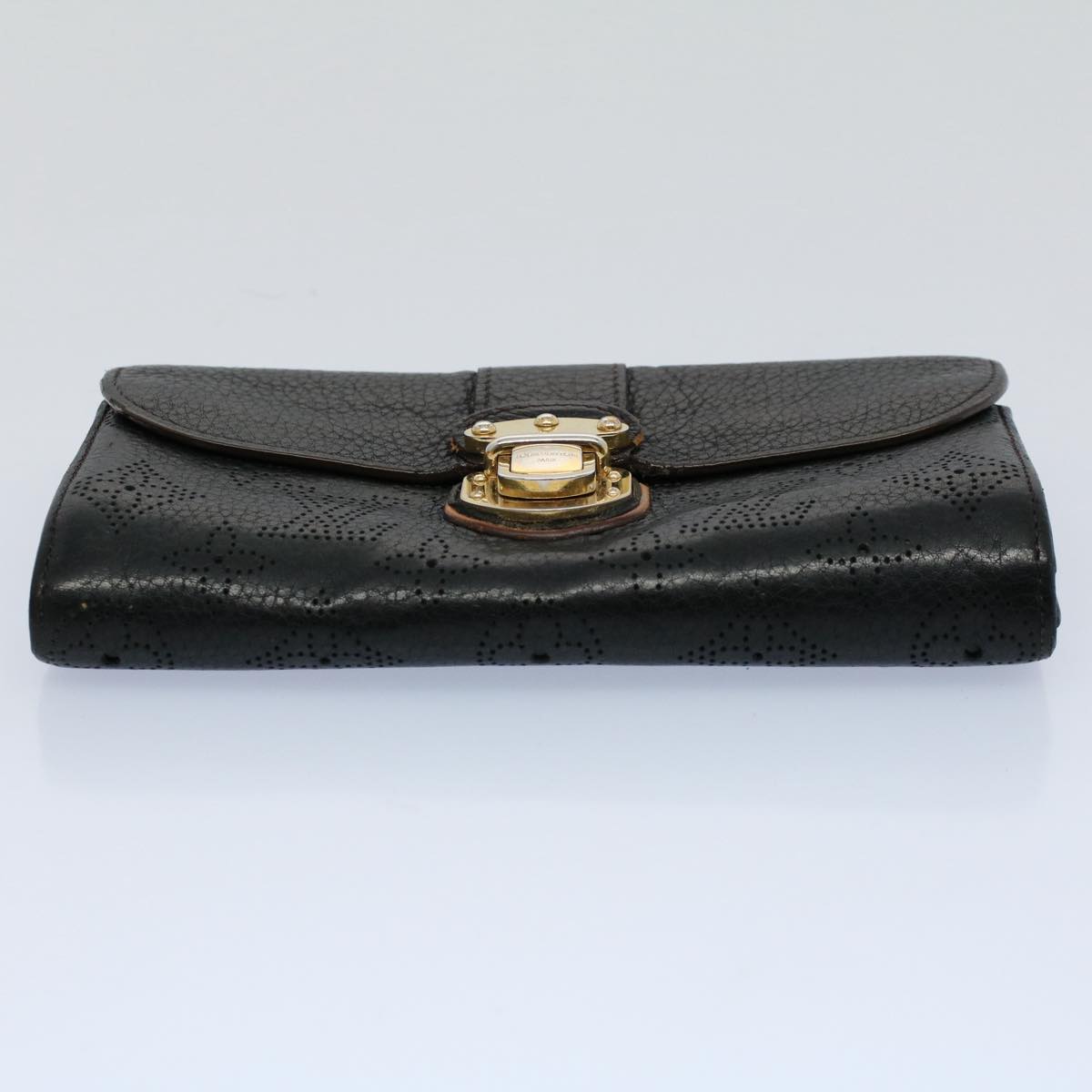 LOUIS VUITTON Mahina Portefeuille Amelia Long Wallet Black M95549 LV bs8357