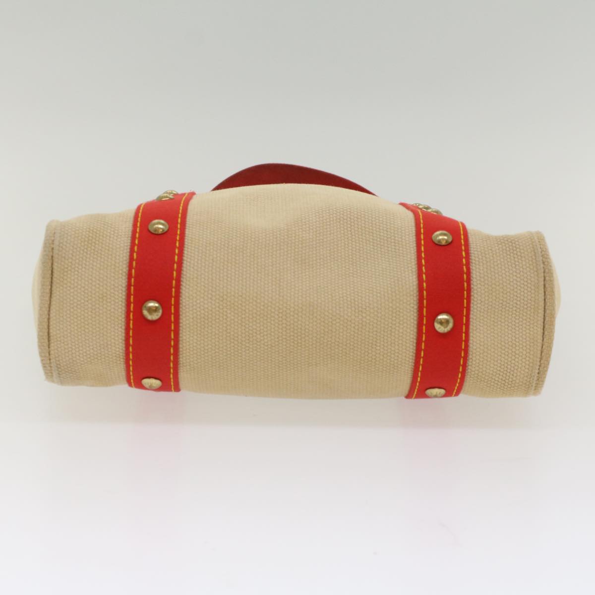 LOUIS VUITTON Antigua Cabas MM Tote Bag Beige Red M40035 LV bs8412