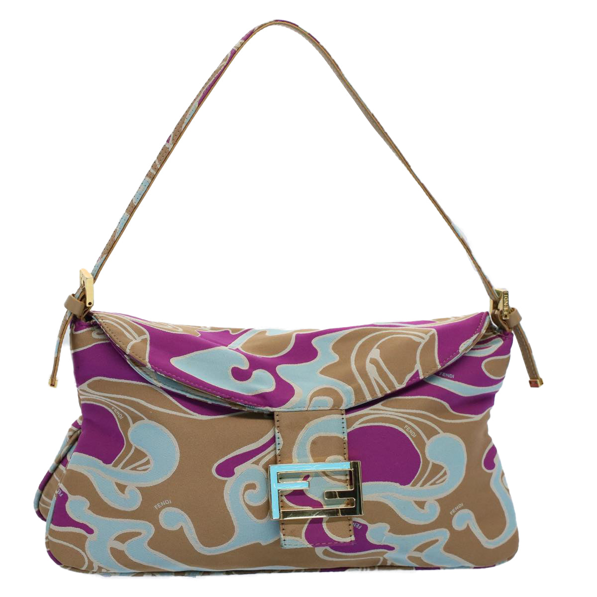 Luxury FendiMamma Baguette Shoulder Bag Canvas Multicolor 2305 26796 018bs8434