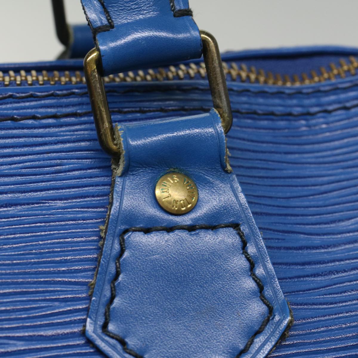 LOUIS VUITTON Epi Speedy 35 Hand Bag Toledo Blue M42995 LV bs8442