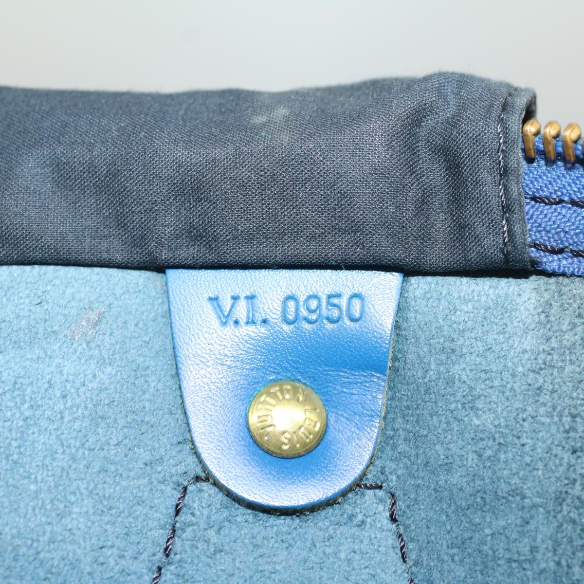 LOUIS VUITTON Epi Speedy 35 Hand Bag Toledo Blue M42995 LV bs8442