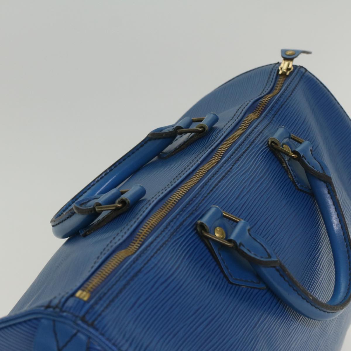 LOUIS VUITTON Epi Speedy 35 Hand Bag Toledo Blue M42995 LV bs8442