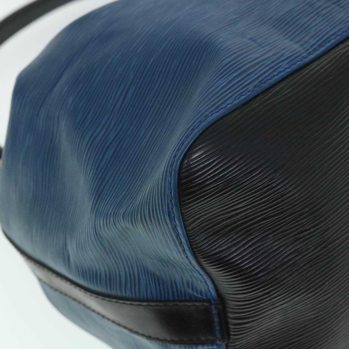 LOUIS VUITTON Epi Petit Noe Shoulder Bag Bicolor Black Blue M44152 bs8444