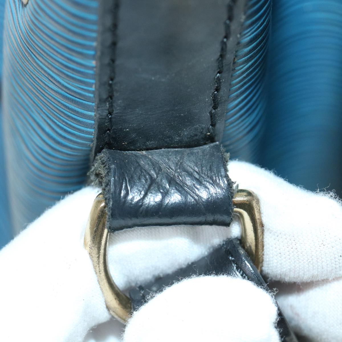 LOUIS VUITTON Epi Petit Noe Shoulder Bag Bicolor Black Blue M44152 bs8444