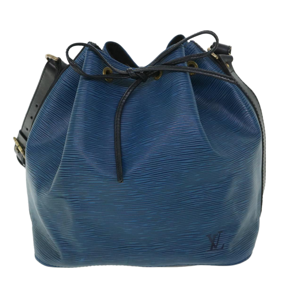 LOUIS VUITTON Epi Petit Noe Shoulder Bag Bicolor Black Blue M44152 bs8444
