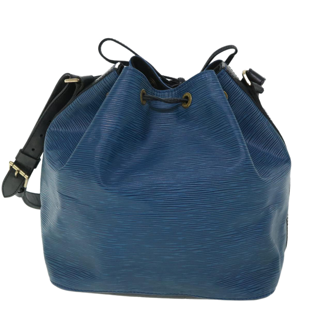 LOUIS VUITTON Epi Petit Noe Shoulder Bag Bicolor Black Blue M44152 bs8444