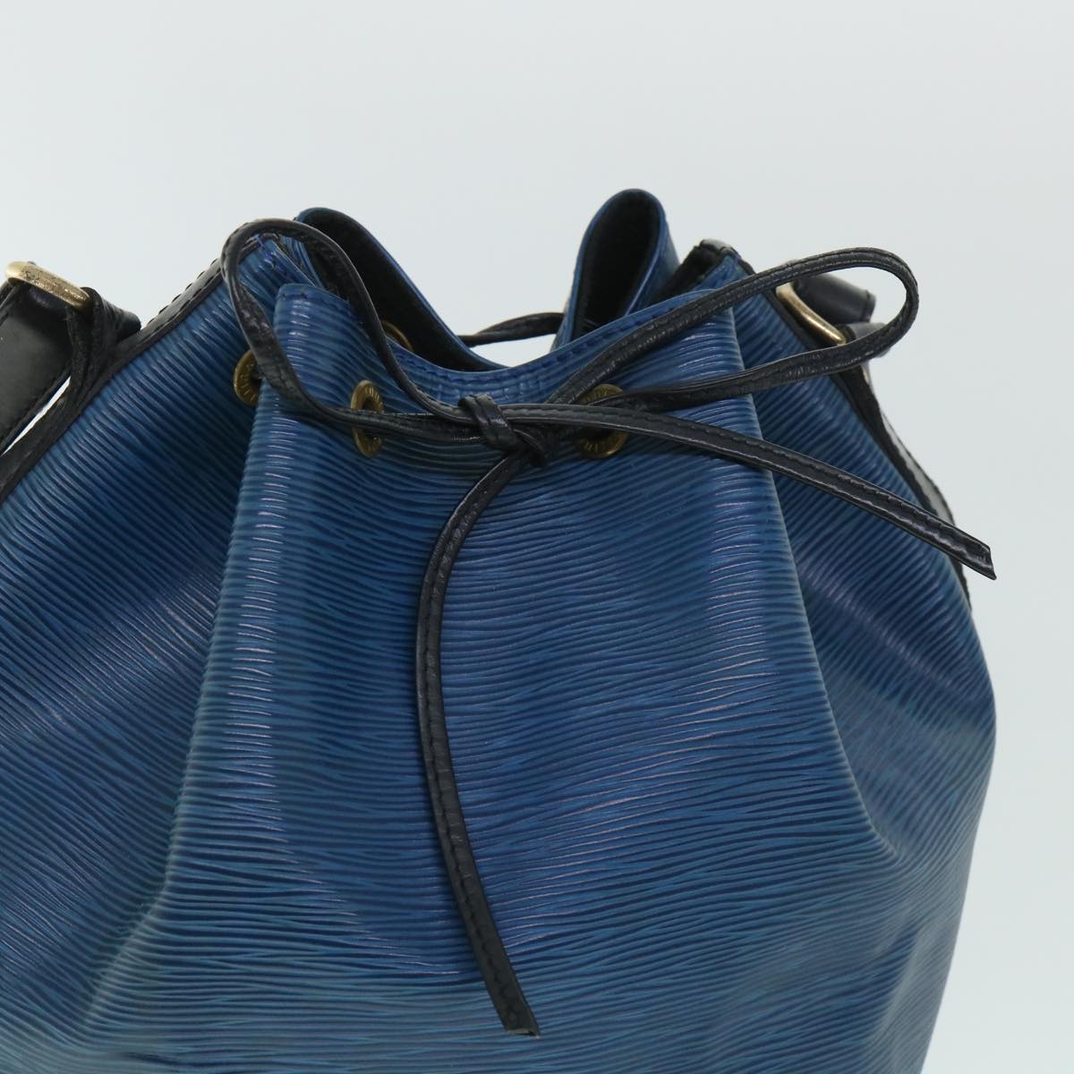 LOUIS VUITTON Epi Petit Noe Shoulder Bag Bicolor Black Blue M44152 bs8444