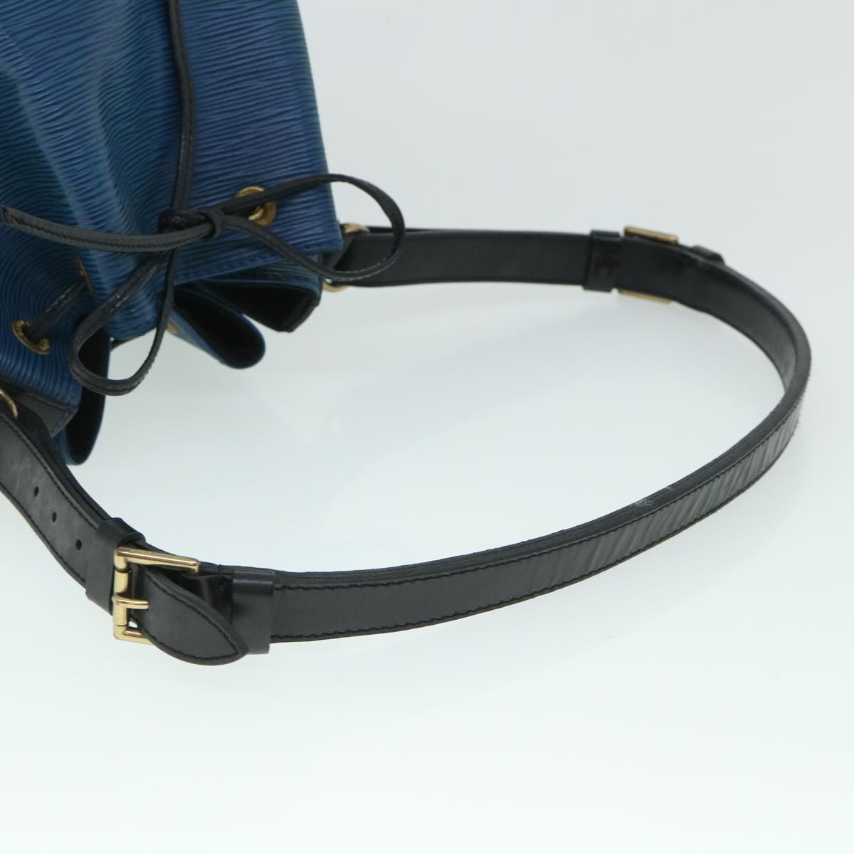 LOUIS VUITTON Epi Petit Noe Shoulder Bag Bicolor Black Blue M44152 bs8444