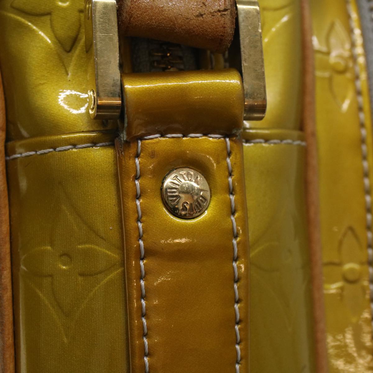 LOUIS VUITTON Monogram Vernis Wooster Shoulder Bag Gris M91036 LV bs8464