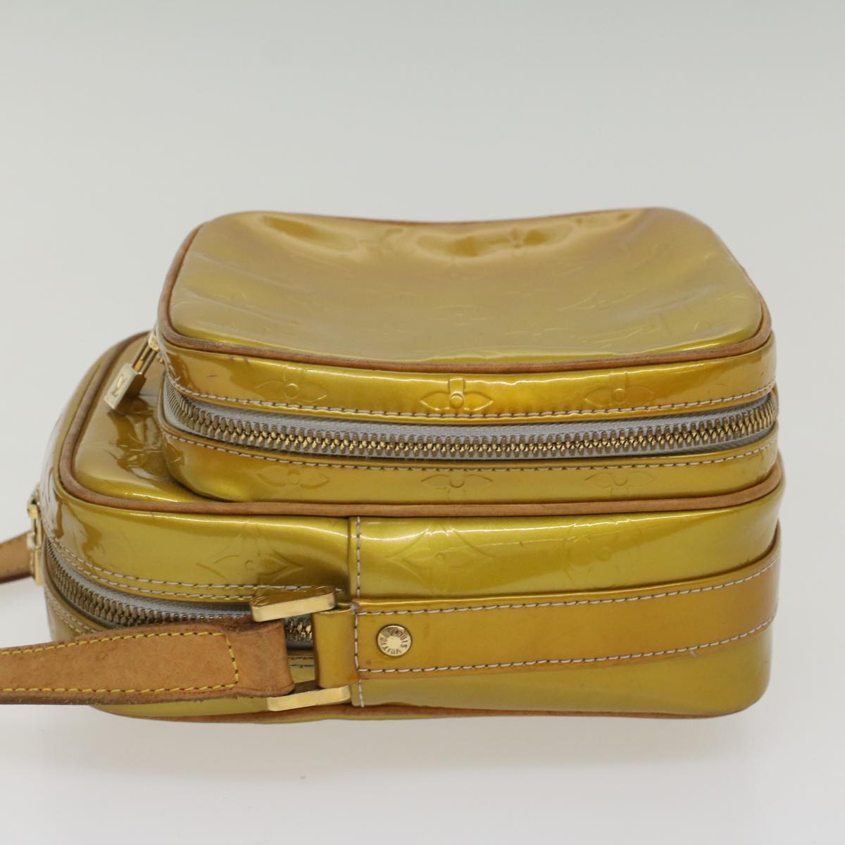 LOUIS VUITTON Monogram Vernis Wooster Shoulder Bag Gris M91036 LV bs8464