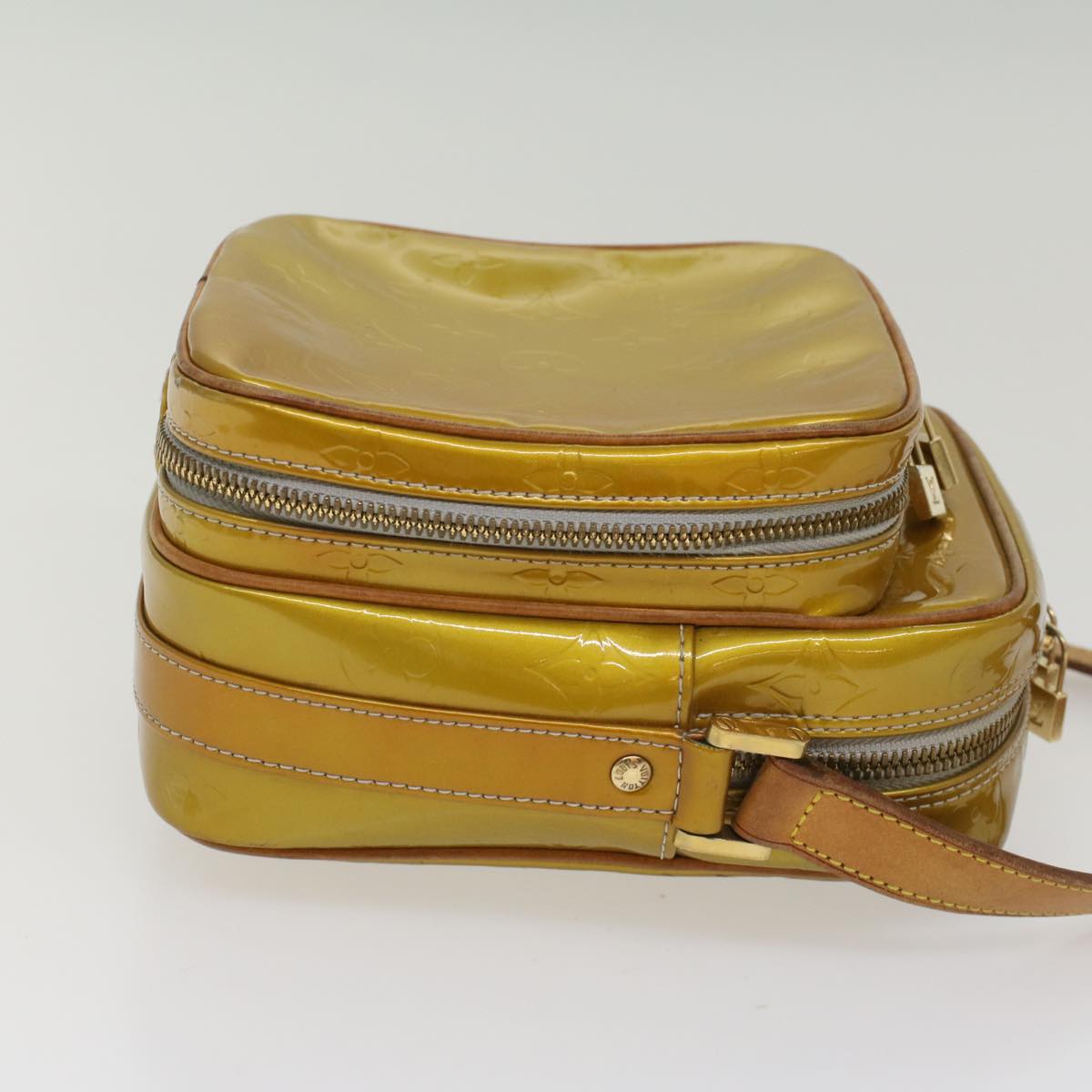 LOUIS VUITTON Monogram Vernis Wooster Shoulder Bag Gris M91036 LV bs8464