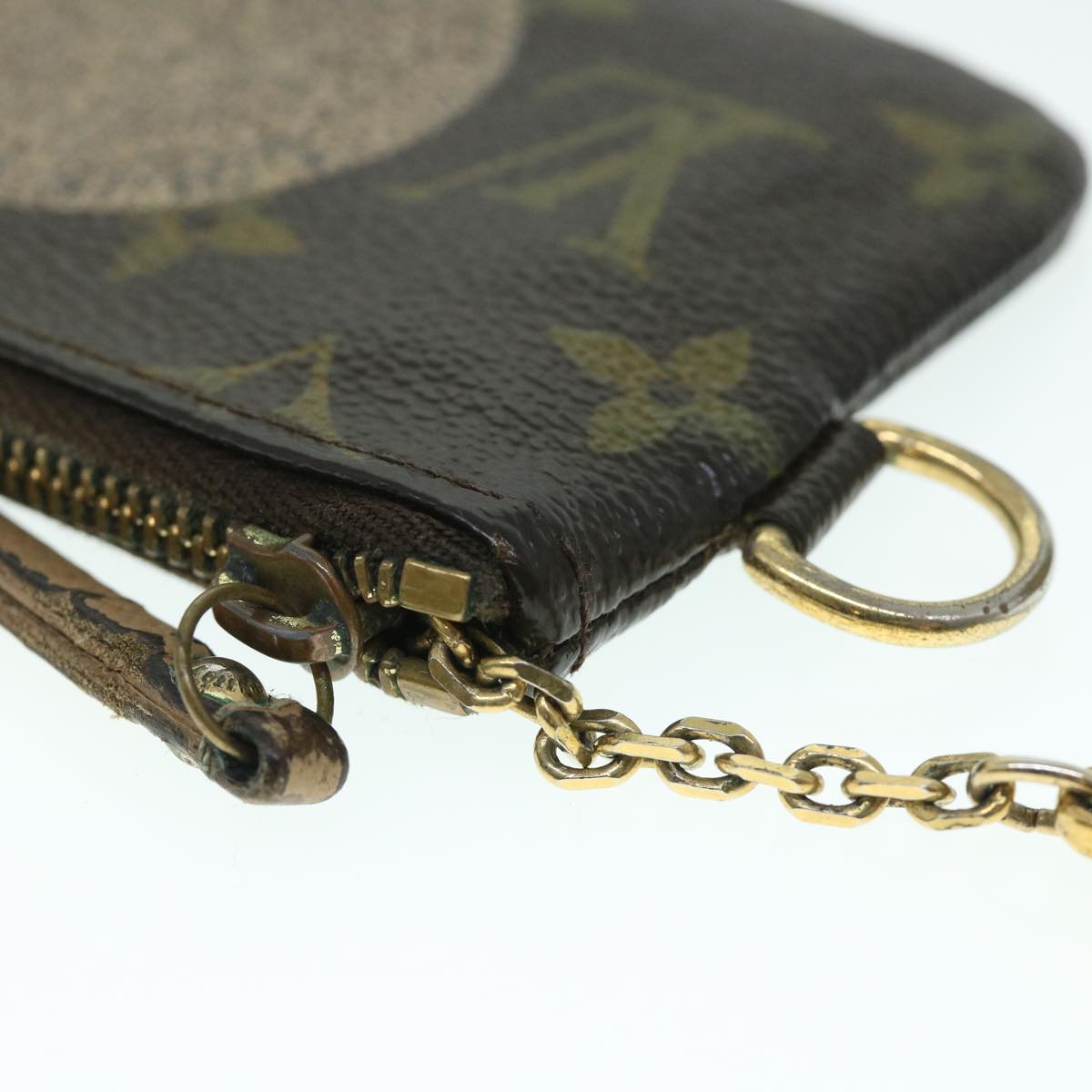 LOUIS VUITTON Monogram T&B Pochette Cles Coin Purse M58025 LV bs8466
