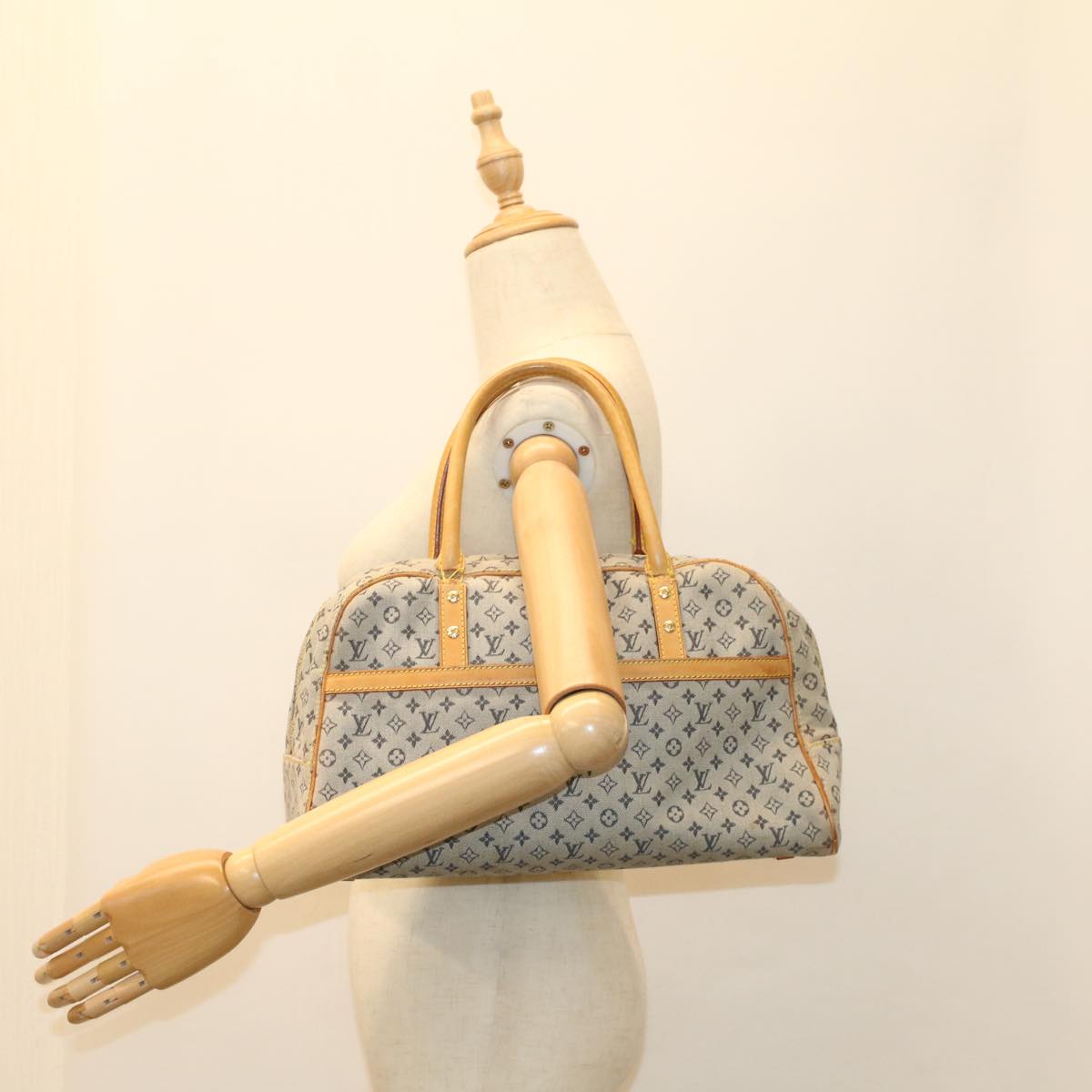 LOUIS VUITTON Monogram Mini Marie Hand Bag Blue M92003 LV bs8468