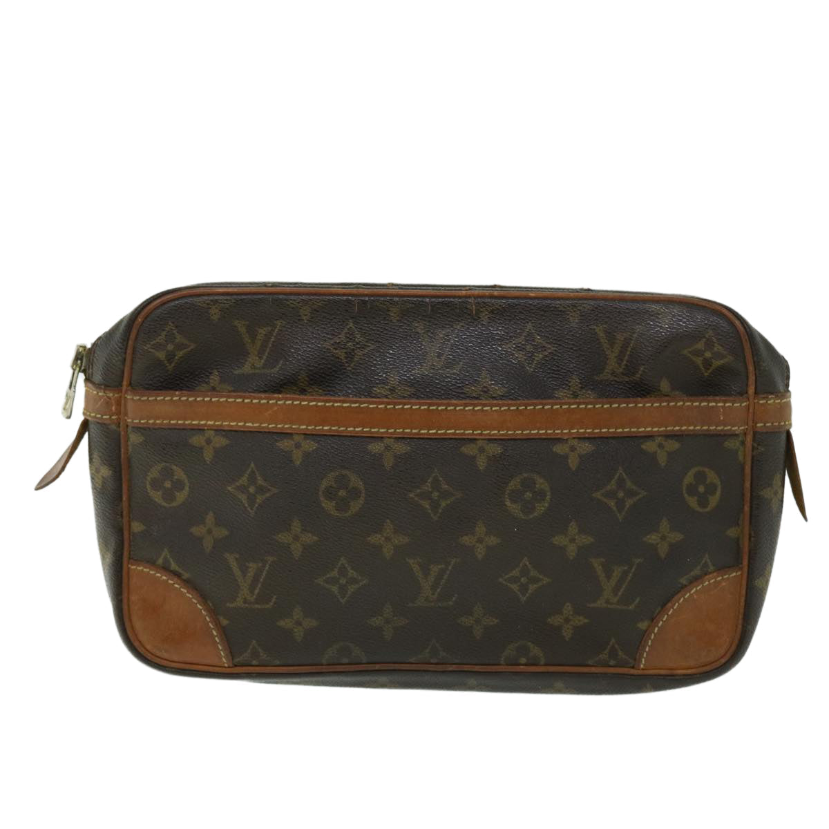 LOUIS VUITTON Monogram Compiegne 28 Clutch Bag M51845 LV bs8478