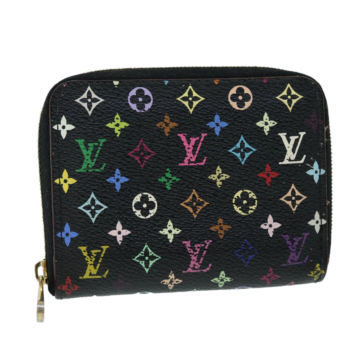 LOUIS VUITTON Monogram Multicolor Zippy Coin Purse  Black M93740 LV bs8501