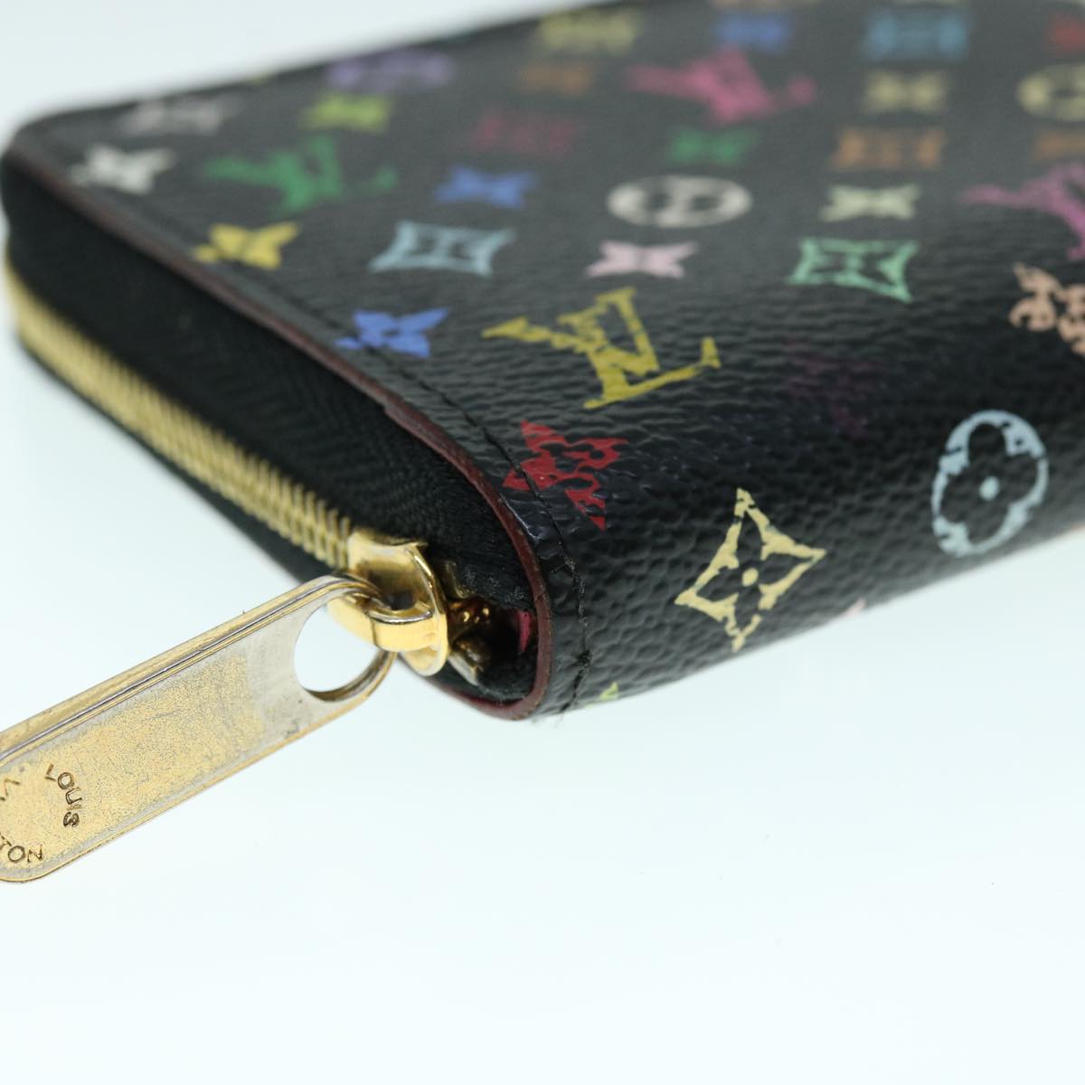LOUIS VUITTON Monogram Multicolor Zippy Coin Purse  Black M93740 LV bs8501
