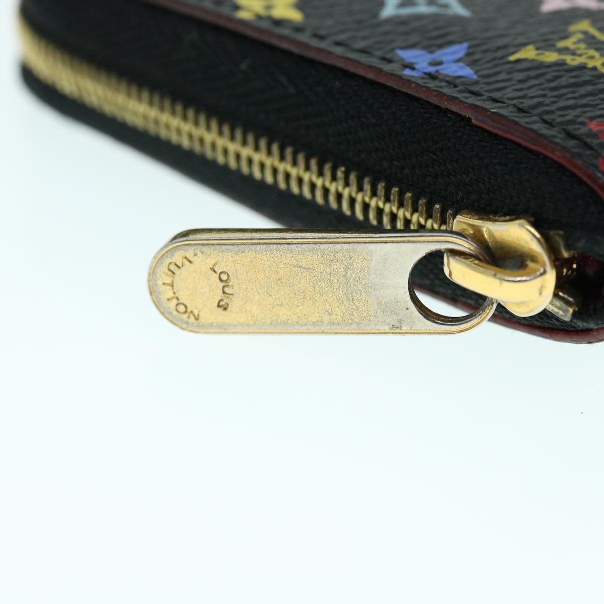 LOUIS VUITTON Monogram Multicolor Zippy Coin Purse  Black M93740 LV bs8501