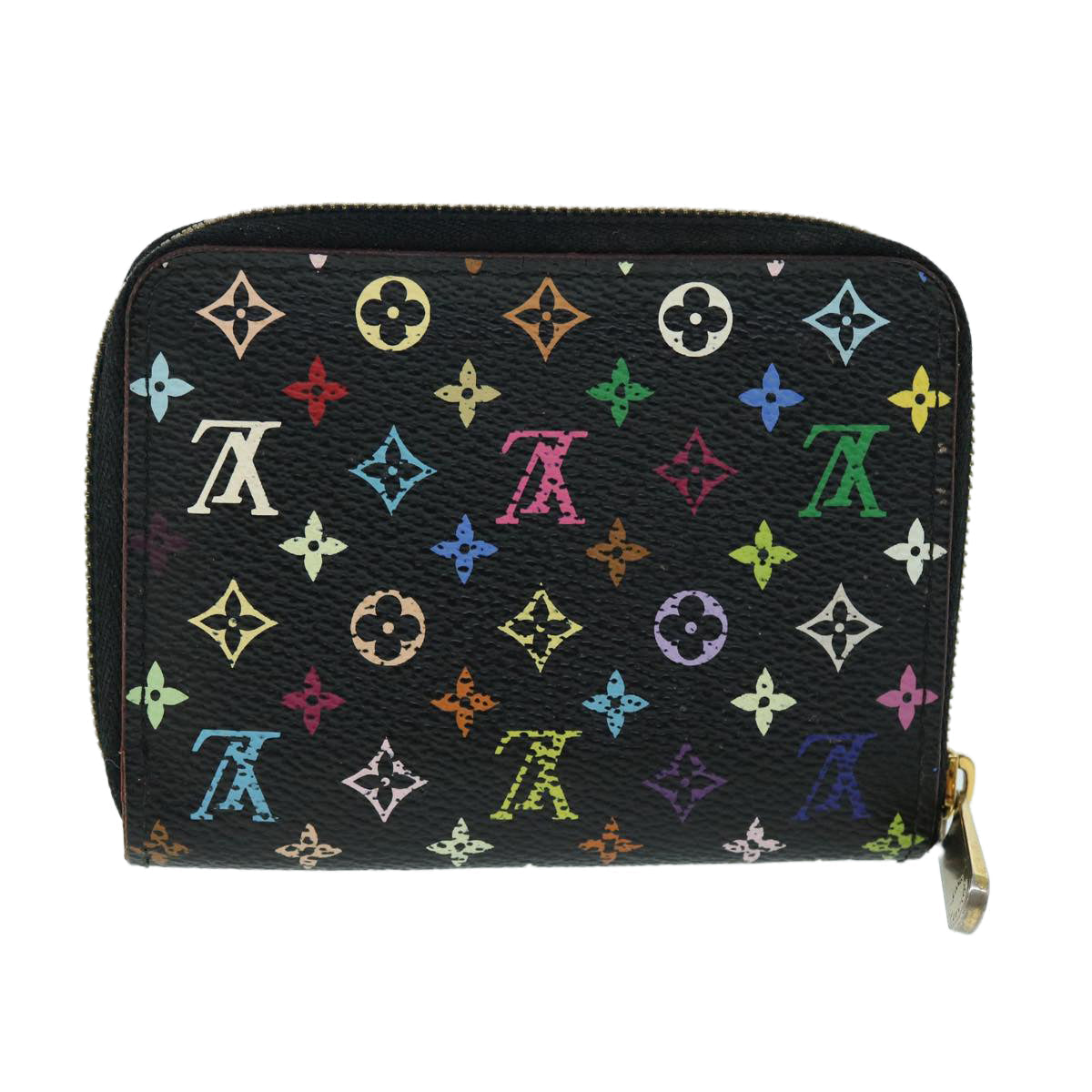 LOUIS VUITTON Monogram Multicolor Zippy Coin Purse  Black M93740 LV bs8501