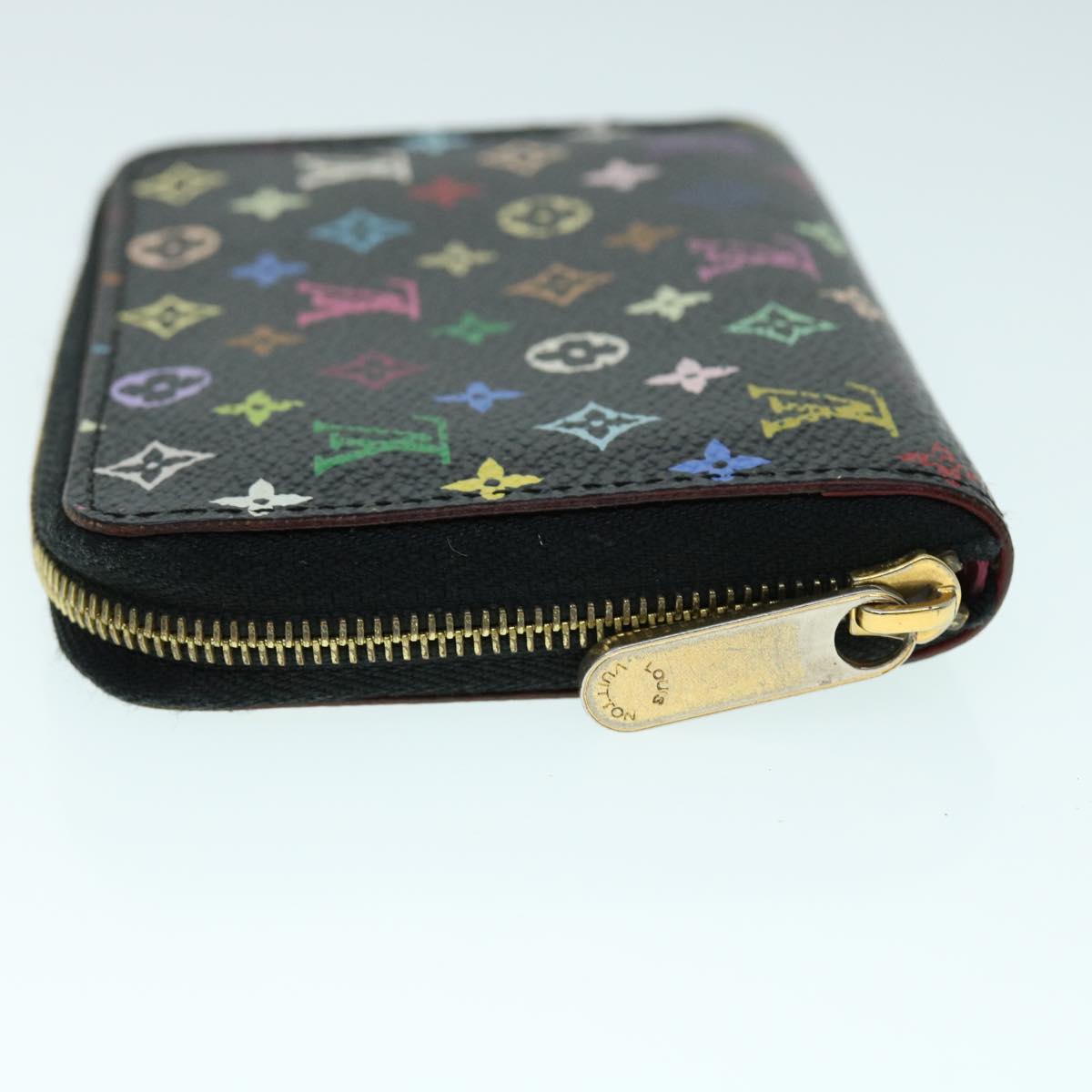 LOUIS VUITTON Monogram Multicolor Zippy Coin Purse  Black M93740 LV bs8501