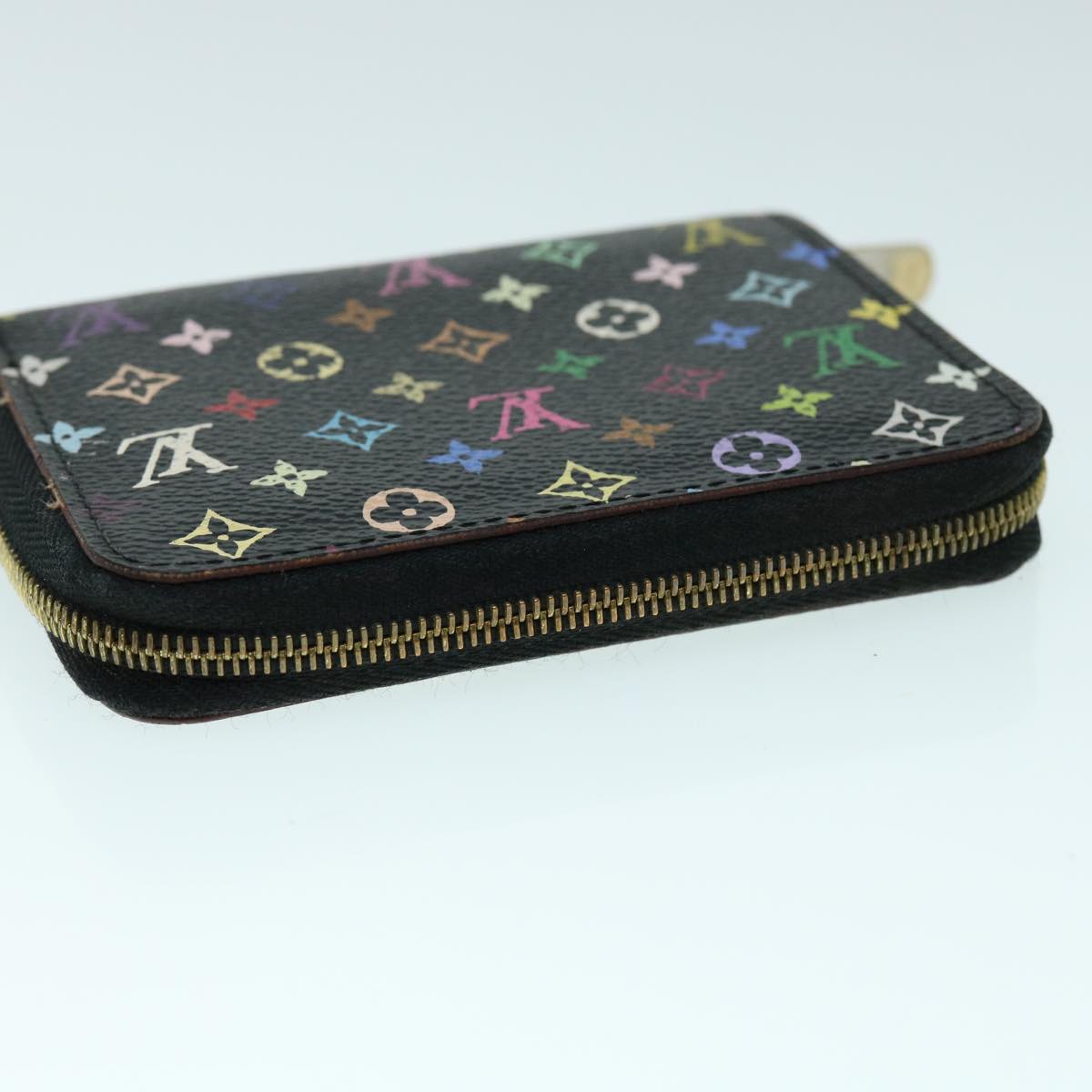LOUIS VUITTON Monogram Multicolor Zippy Coin Purse  Black M93740 LV bs8501