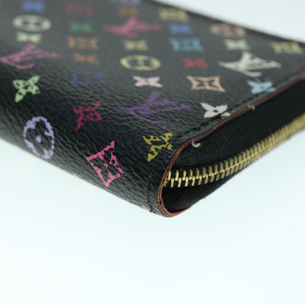 LOUIS VUITTON Monogram Multicolor Zippy Coin Purse  Black M93740 LV bs8501