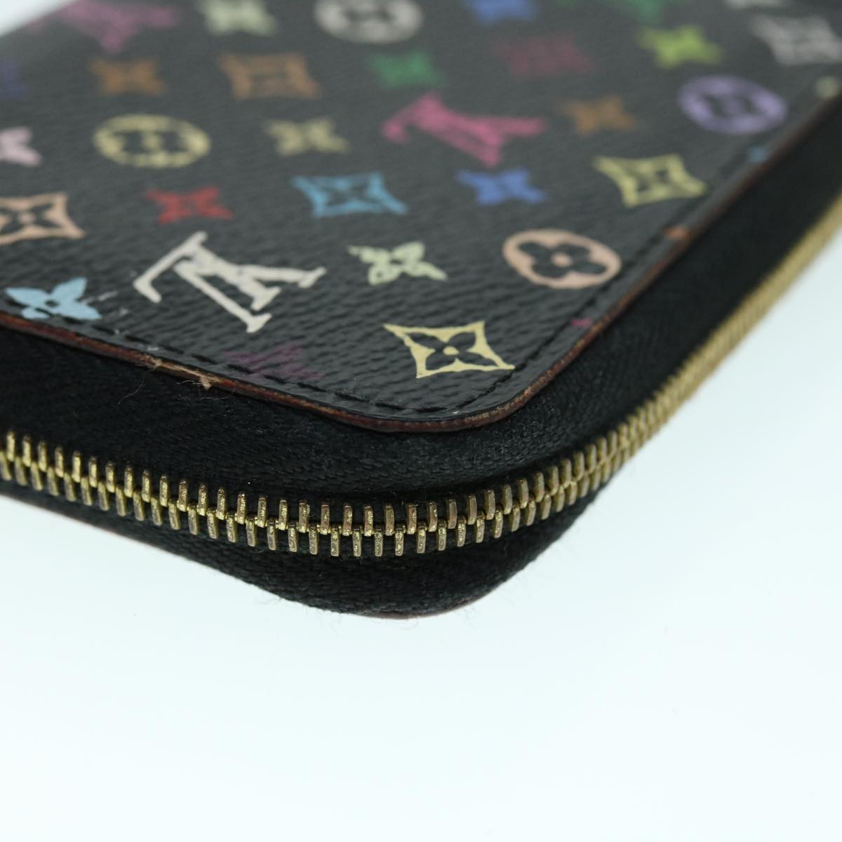 LOUIS VUITTON Monogram Multicolor Zippy Coin Purse  Black M93740 LV bs8501