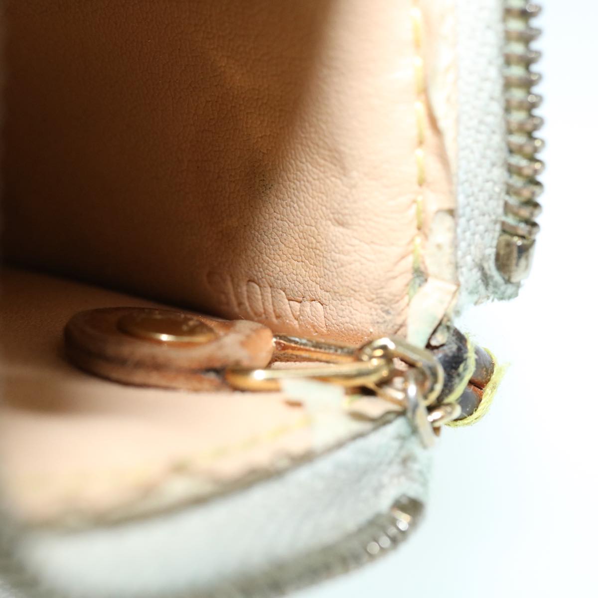 LOUIS VUITTON Monogram Multicolor Pochette Cles Purse White M92655 bs8505