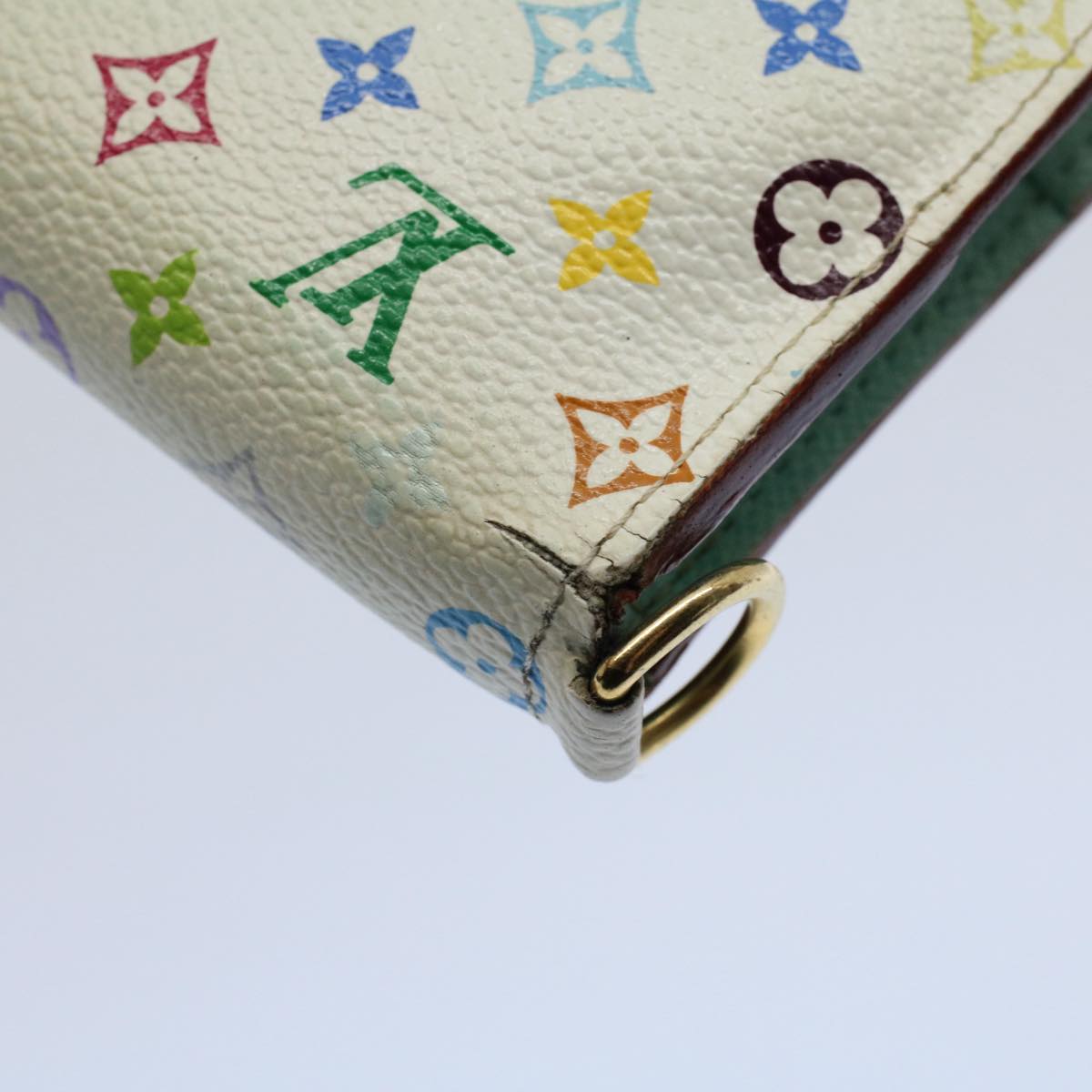 LOUIS VUITTON Multicolor Portefeuille Insolite Wallet White M93753 bs8509
